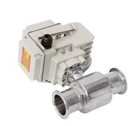 Valvola a sfera elettrica sanitaria ad alta piattaforma da 63 mm 220 V 110 V 12 V 24 V di morsetto in acciaio inossidabile Valvole a sfera passanti ad innesto rapido(24VDC)