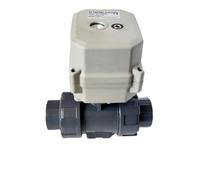 Valvola a sfera elettrica UPVC True Union da 1/2" 220V, certificata CE, resistente alla corrosione, con comando manuale for il controllo automatico dell'acqua(NPT_AC110V TO 230V_CR502)