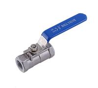 Valvola a sfera filettata 1pz 1/2 "in acciaio inossidabile SS 304 BSPT per acqua, olio e gas con maniglie di bloccaggio blu