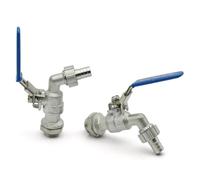 Valvola a sfera filettata da 1 pz 1/2 ", valvola in acciaio inossidabile 304 con rubinetto centrale ispessito, adatta for l'irrigazione del giardino antigelo esterno