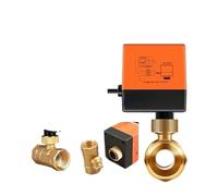 Valvola a sfera filettata elettrica in ottone, elettrovalvola a 2 vie e 3 fili, con attuatore, 1 pezzo(DN20,12V)