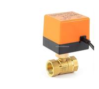 Valvola a sfera filettata motorizzata elettrica in ottone DN15/DN20/DN25/DN32 AC 220V, elettrovalvola for acqua a 2 vie e 3 fili DC 12V con attuatore