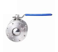 Valvola a sfera flangiata tipo wafer ultra sottile, valvola a sfera rotonda in acciaio inossidabile DN65-DN150, valvola a sfera flangiata Q71F-16P, 1 PZ(DN125)