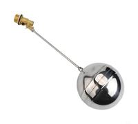 Valvola a sfera flottante in ottone DN15 per serbatoi d'acqua, controllo del flusso dell'acqua calda e fredda con guarnizione a prova di perdite e filettatura standard G1/2"