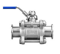 Valvola a sfera for alto vuoto KF16/KF25/KF40/KF50 - Acciaio inossidabile 304/316L in 3 pezzi, chiusura manuale for sistemi di rilevamento perdite di elio e vuoto(KF16,SUS 316L)