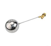 Valvola a sfera galleggiante in acciaio inox, valvola a sfera galleggiante da 3/4 di pollice filettatura maschio sensore di controllo automatico del livello dell'acqua con corpo valvola in ottone per