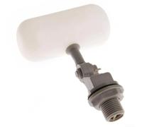 Valvola a sfera galleggiante regolabile in plastica da 1,27 cm per controllo del livello dell'acqua in serbatoio, stagno, WC a filo, sistemi solari e torri di raffreddamento