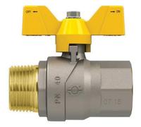 VALVOLA A SFERA GAS CON FARFALLA FUTURGAS MF 1/2" DN 15