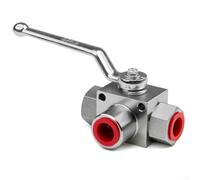 Valvola a sfera idraulica a 3 vie NPT12 7250 PSI per controllo affidabile del flusso nell'industria (NPT3/8)