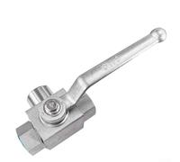 Valvola a sfera idraulica a 3 vie Valvola di arresto ad alta pressione da 500 bar con design a L per acqua olio e gas, G1/4" a G3/4" acciaio al carbonio zincato (G3/8)