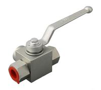 Valvola a sfera idraulica a tre porte con corpo in acciaio al carbonio ed elementi di tenuta in gomma per filettatura BSP G1/4 G3/8 G1/2 G3/4 500 Bar MWP (Tee M18* 1.5)