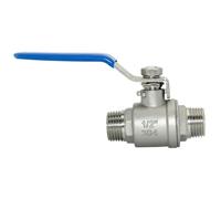 Valvola a sfera in acciaio inossidabile 304 a due pezzi 1/4 3/8 1/2 3/4 1 2 Lnch Raccordo di commutazione con filettatura maschio 1 pz(2")