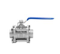 Valvola a sfera in acciaio inossidabile 304 a tre pezzi con filettatura interna da 1/2 a 3/4, interruttore valvola DN20, 25, 32, 65, 80(3/4",Weld)