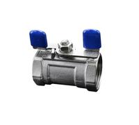 Valvola a sfera in acciaio inossidabile 304 DN20 a 2 vie, filettatura femmina BSP da 3/4", maniglia monoblocco for controllo acqua, gas e olio