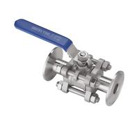 Valvola a sfera in acciaio inossidabile SS304 da 1/2" 3/4" 1" 1-1/4'' 1-1/2'' 2'' 3 pezzi Tipo di ghiera Tri Clamp(1.25 Inch)