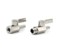 Valvola a sfera in acciaio inox 304 sanitaria 8/10/12 mm portagomma 1/8 1/4 1/2 3/8" BSP maschio femmina filettata valvola a sfera a 2 vie(1/2",12MM_FEMALE)