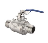 Valvola a sfera in due pezzi in acciaio inossidabile 304 1/4 3/8 1/2" 3/4" 1" 2" maschio x maschio(1-1l2)