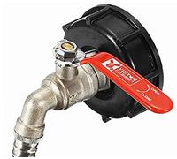 Valvola a sfera in metallo con tappo a vite e una spina per Gardena, contenitori IBC, accessori, giardino, serbatoio di acqua piovana, cisterne, adattatori, raccordo, lattine; modello: AMS60_133MK3+99