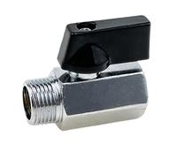 Valvola a sfera in ottone 1/8" 1/4" 3/8" 1/2" BSP filettato mini maschio a femmina compressore d'aria acqua gas e olio valvola di intercettazione (interno ed esterno-01)
