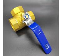 Valvola a sfera in ottone a 3 vie con foro L/T Design a sfera fisso per applicazioni di controllo dei fluidi industriali con filettatura ISO 228 (tipo DN25 L)