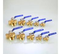 Valvola a sfera in ottone a 3 vie con leva manuale, attacco filettato interno, valvola resistente adatta per acqua, olio, gas, pressione nominale 1 6MPa (tipo DN25 L)