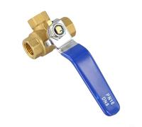 Valvola a sfera in ottone a 3 vie per acqua, olio, gas, foro con filettatura interna, struttura fissa, pressione nominale 1 6MPa, per molte applicazioni (tipo DN8 L)