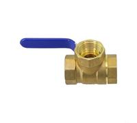 Valvola a sfera in ottone a 3 vie per acqua olio gas, foro con filettatura interna, struttura fissa, pressione nominale 1 6MPa, per molte applicazioni (tipo DN25 T)