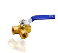 Valvola a sfera in ottone a tre vie Flussi Rubinetto di controllo con forti leve per una facile installazione per uso domestico Come utilizzare le valvole di controllo dell'olio di gas