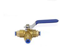 Valvola A Sfera In Ottone A Tre Vie For Raccordo Pneumatico Ad Aria Compressa A Porta Piena Da 1 Pz, For Il Miglioramento Domestico 4mm 6mm 8mm 10mm 12mm 14mm 16mm Connettore Rapido ( Color : 8mm OD ,