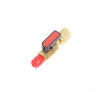 Valvola a sfera in ottone da 1/4 di pollice per aria condizionata, compatibile con R134A R22 R410A, caratteristiche di controllo manuale per un facile funzionamento (BV-A01 rosso)