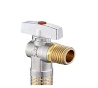 Valvola A Sfera In Ottone For Ingresso Acqua Calda E Fredda G1/2" Valvola Di Arresto For Lavello Da Cucina For Bagno Collegamento WC Regolatore Di Pressione acqua(Red)