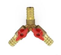 Valvola a sfera in ottone, modello a Y, valvola a sfera a 3 vie per gas combustibile e acqua, 4 misure opzionali senza sbavature, maniglia manuale a leva per sistemi di controllo dei fluidi (12 mm)