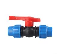 Valvola a sfera in PE con estremità filettata per tubi da 20/25/32 mm, design con foro liscio, riduce la resistenza al flusso nella distribuzione dell'acqua (25 mm)