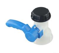 Valvola a sfera in plastica integrata per secchio da 75 mm Dn50 Ibc Ton con controllo efficiente del flusso e per progettazione di prevenzione degli spruzzi bianco nero