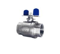 Valvola a sfera in un pezzo in acciaio inossidabile 304/valvola a sfera in due pezzi 1/4 3/8 1/2 3/4 1 "BSPT porta completa for adattatore interruttore olio gas acqua(3/8" Two piece)