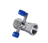 Valvola a sfera in un pezzo in acciaio inossidabile 304/valvola a sfera in due pezzi 1/4 3/8 1/2 3/4 1 "BSPT porta completa for adattatore interruttore olio gas acqua(3/8" One piece)
