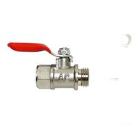 Valvola a sfera manuale in rame per pompa a stantuffo ad alta pressione, 3,6-5 cm, valvola spruzzatrice agricola, controllo del flusso diritto, cromata, uso agricolo (B)