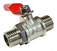 Valvola a sfera manuale in rame per pompa a stantuffo ad alta pressione, 3,6-5 cm, valvola spruzzatrice agricola, controllo del flusso diritto, cromata, uso agricolo (C)