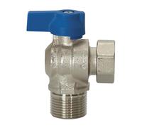 Valvola a sfera MF ad angolo con girello da 3/4 maniglia BLU art. 0220011034