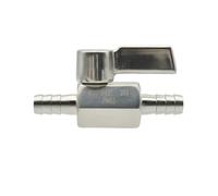 Valvola a sfera MINI in acciaio inossidabile 304 | Portagomma da 7mm -25mm 2 tubi for aria,microvalvola for connettore tubo(Stainless steel,8mm x 8mm)