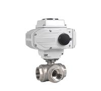 Valvola a Sfera, Modi elettrici a valvola a sfera a 2 pollici di DN50 NPT 3 fuori dal tipo acciaio inossidabile 304 PTFE Seat PN16 L porto(AC)