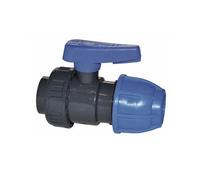 VALVOLA A SFERA MONOGHIERA IN PVC CON FIL F GIUNTO A COMPRESSIONE 3/4" x 25