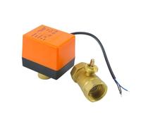 Valvola a sfera motorizzata a 2 vie in ottone 1/2 "3/4" 1 "DN15/DN20/DN25 Elettrovalvola elettrica a due comandi a tre fili 220 CA 12 V CC Adatto a piccoli spazi(1",12VDC_3 WIRE - 2 POINT)