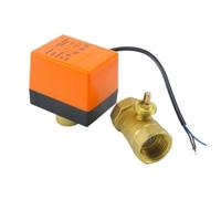 Valvola a sfera motorizzata a 2 vie in ottone da 1/2" 3/4" 1" | Solenoide elettrico a 2 comandi e 3 fili DN15/DN20/DN25 220 V CA 12 V CC(1",220VAC_3 WIRE - 2 POINT)