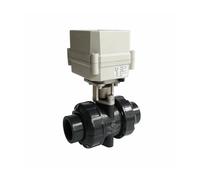 Valvola a sfera motorizzata a 2 vie in PVC DN20 AC110V-230V 3/4/7 fili BSP/NPT 3/4'' 10NM Valvola a sfera elettrica On/Off 15 sec Ingranaggi in metallo(Dn20 Bsp,AC-CR303)