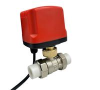 Valvola a sfera motorizzata a doppia unione PPR20/25/32/40/50 Melt, 2 fili/3 fili, impermeabile IP65, valvola a sfera 12V 24V 220V(DC24V_CR04)