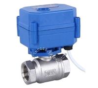 Valvola a sfera motorizzata a due vie in acciaio inossidabile con sfera elettrica DN15 DN20 DN25 DC5V DC12V DC24V AC220V(DN15,DC12V_CR02)