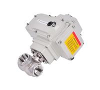 Valvola a sfera motorizzata a tre vie da 2" DC24V AC220V in acciaio inossidabile Q941/45F-16P con filettatura femmina tipo T/L(110VAC-L TYPE)
