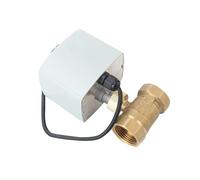Valvola a sfera motorizzata da 1/2" 3/4" 1" 2" 3 fili 2 controlli AC24V AC220V DC12V DC24V Valvola a sfera elettrica in ottone Motore in metallo a coppia elevata(1/2",220VAC_CR02)