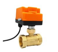 Valvola a sfera motorizzata da 1/2" 3/4" 1" 220V 12V 24V Valvola a sfera elettrica in ottone con controllo a 2 punti a 3 fili con interruttore manuale(1",12VDC)